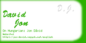 david jon business card